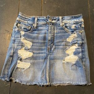 american eagle jean skirt